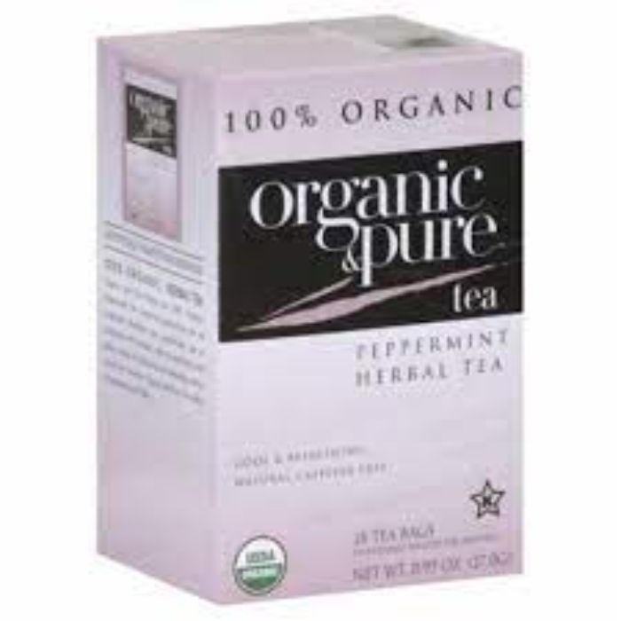 Organic & Pure Tea Herbal Peppermint 18 Bg - Pack Of 6