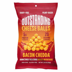 Outstanding Foods - Cheese Balls Bacon Cheddar, 1.25oz | Pack of 8