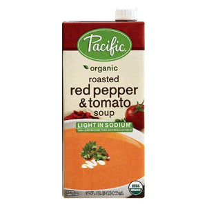 Pacific Foods Soup Low Sodium Roasted Red Pepper Tomato Organic 32 OZ - Pack of 1