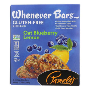 Pamela’s Bar Oat Blueberry Lemon 5pk 7.05 Oz - Pack Of 6