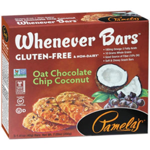 Pamela’s Bar Oat Coconut Choco Chip 5pk 7.05 Oz - Pack Of 6