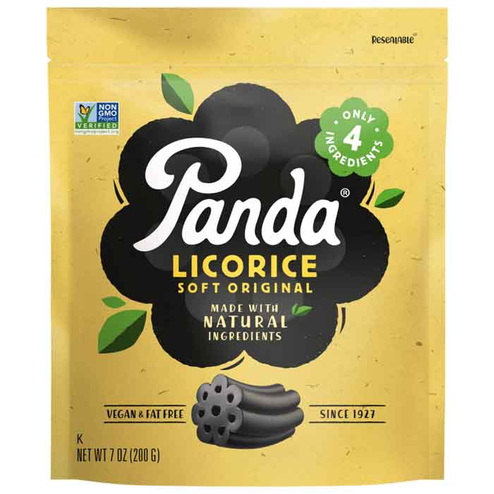 Panda - Natural Black (Soft) Licorice Chews, 7oz