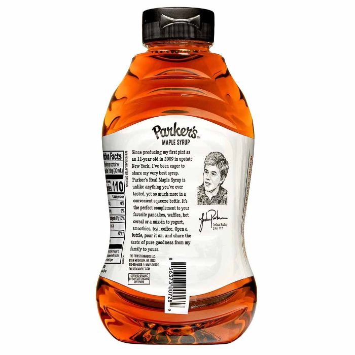 Parkers Real Maple Syrup Maple Squeeze Bottle 16.9 Fo - Pack Of 6