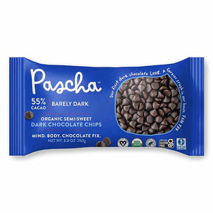 Pascha - 55% Cacao Organic Semi-Sweet Dark Chocolate Chips, 8.8oz