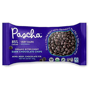 Pascha - 85% Cacao Bitter-Sweet Dark Chocolate Chips, 8.8oz