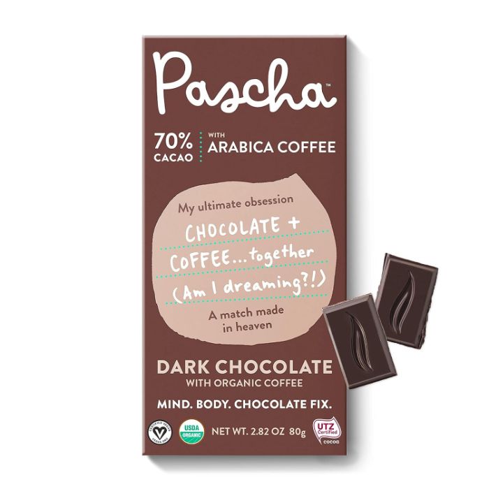 Pascha Chocolate Bar Dark Arabic Coffee 2.82 Oz - Pack Of 10