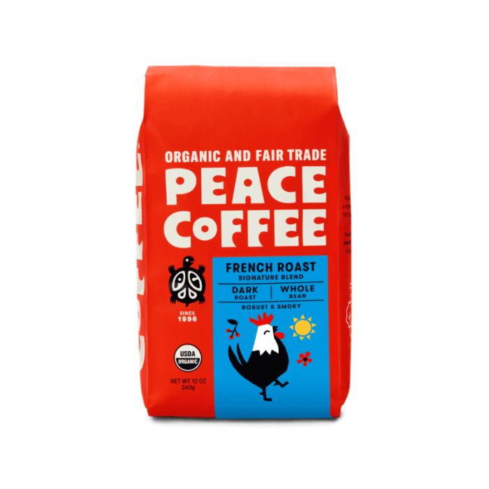 Peace Coffee Coffee Ground French Roast 12 Oz - Pack Of 6