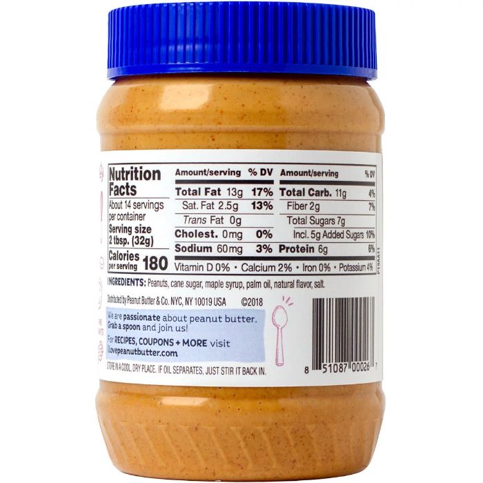 Peanut Butter & Co Peanut Butter Mighty Maple 16 Oz - Pack Of 6