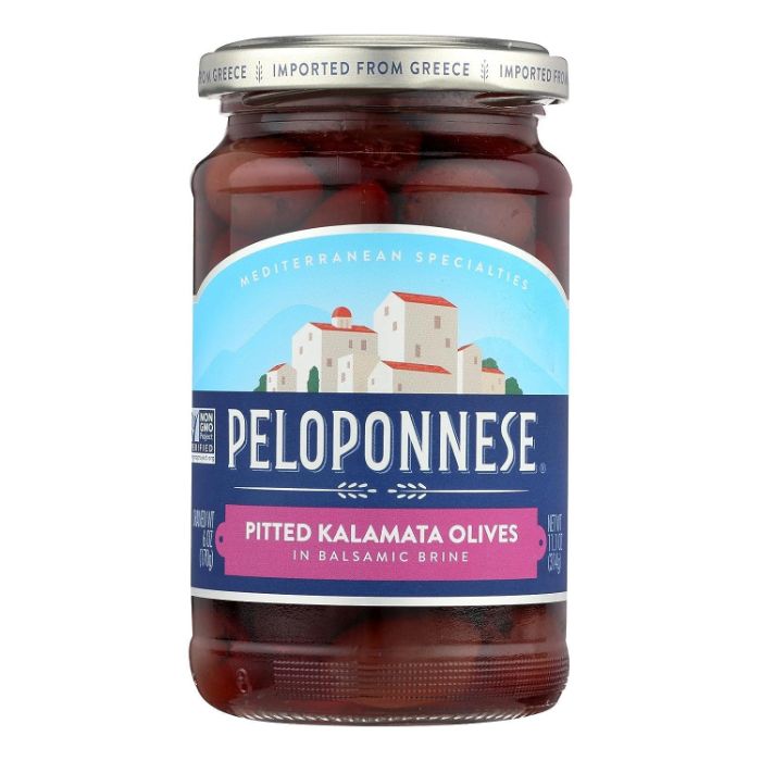 Peloponnese Olive Kalamata Pitted 6 Oz - Pack Of 6