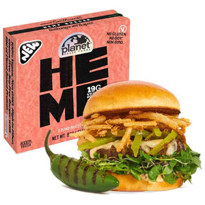 Planet Based Foods - Hemp Burgers Southwest, 8oz | Pack of 8