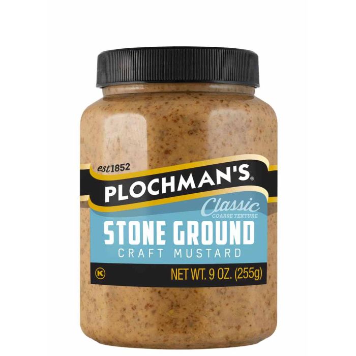 Plochmans Mustard Stone Ground Pet 9 Oz - Pack Of 12