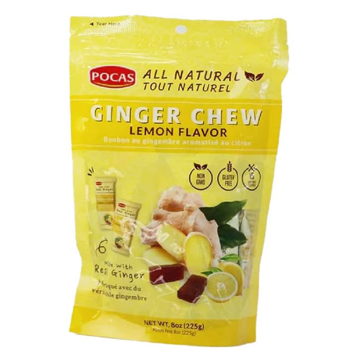 Pocas Chews Ginger Lemon 8 Oz - Pack Of 12