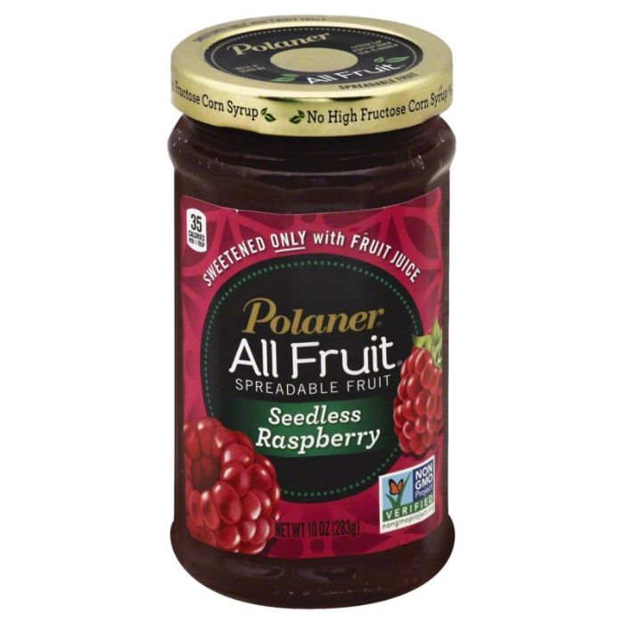 Polaner Fruit Spread Seedless Red Raspberry 10 Oz - Pack Of 12