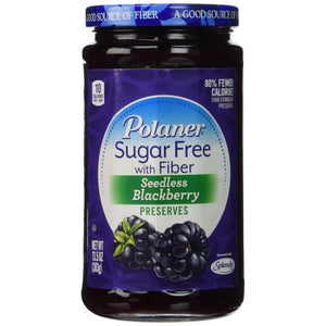 Polaner Preserve Sugar-Free Blackberry 13.5 Oz - Pack Of 12