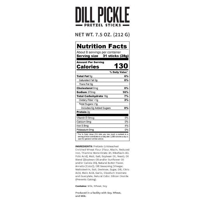 Pop Daddy Pretzels Pickle Dill 7.5 Oz - Pack Of 12