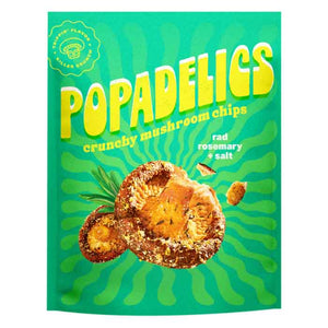 Popadelics - Mushroom Chips Rosemary Sea Salt, 1.4oz | Pack of 6