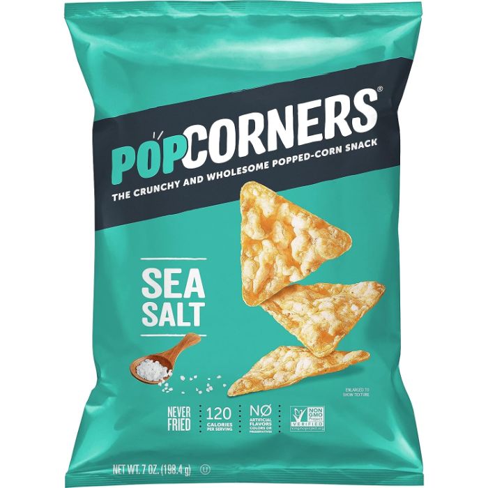 Popcorners Corn Chips Sea Salt 7 Oz - Pack Of 12