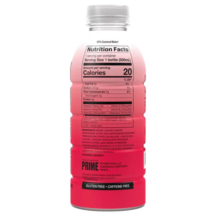 Prime - Hydration Drinks Cherry Freezer, 16.9fl - Back