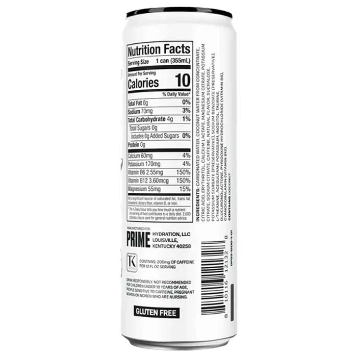 Prime - Original Energy Drinks, 12fl  - Back