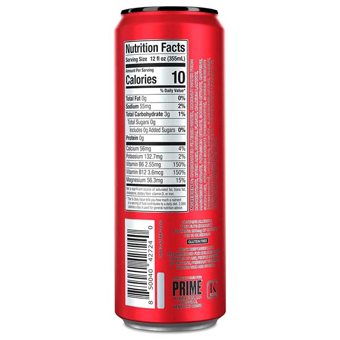 Prime - Tropical Punch Energy Drinks, 12fl  - Back