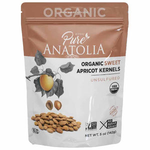Pure Anatolia - Sweet Apricot Kernels Organic, 5oz | Pack of 6