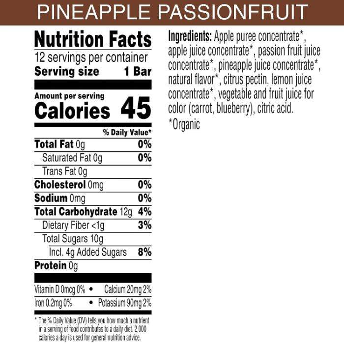 Pure Organic - Pineapple Passion Fruit Bars 6.2 Oz - Pack Of 9