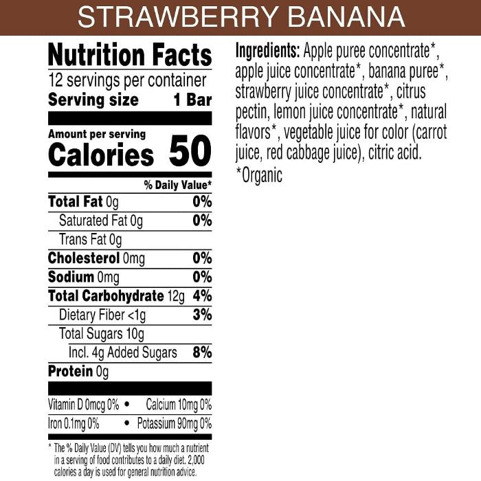 Pure Organic - Strawberry Banana Bars 6.2 Oz - Pack Of 9