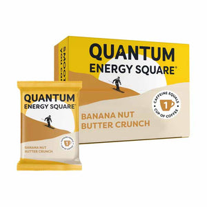 Quantum Energy Squares - Bar Banana Nut Butter Crunch, 1.69oz | Pack of 8