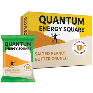 Quantum Energy Squares - Bar Salted Peanut Butter Crunch, 1.69oz | Pack of 8