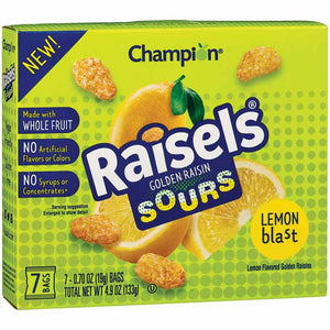 Raisels - Raisins Golden Lemon, 4.9oz | Pack of 8