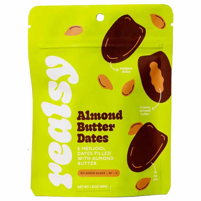 Realsy Dates Peanut Butter Fill 1.8 Oz - Pack Of 10