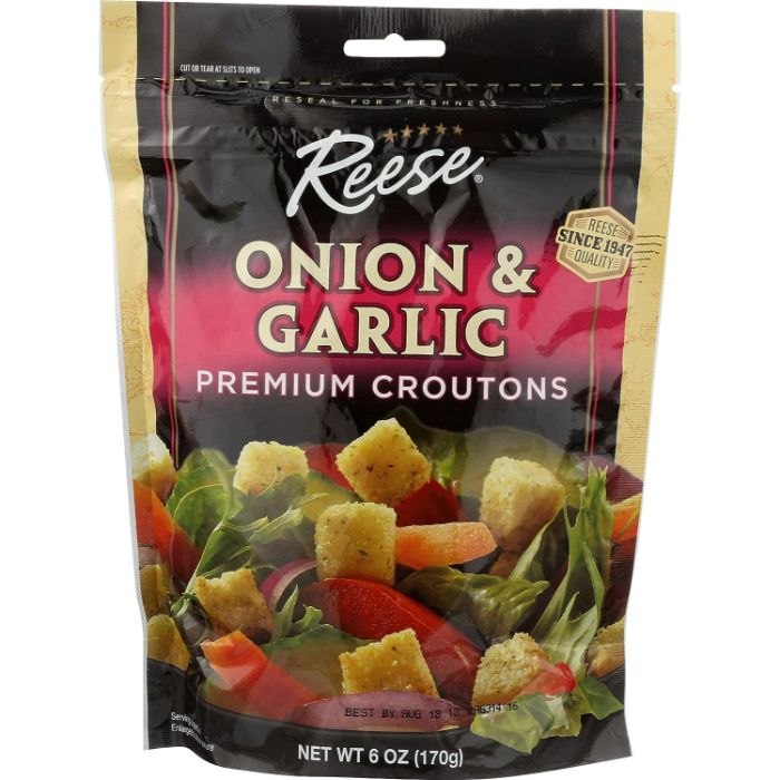 Reese Crouton Onion & Garlic 6 Oz - Pack Of 12