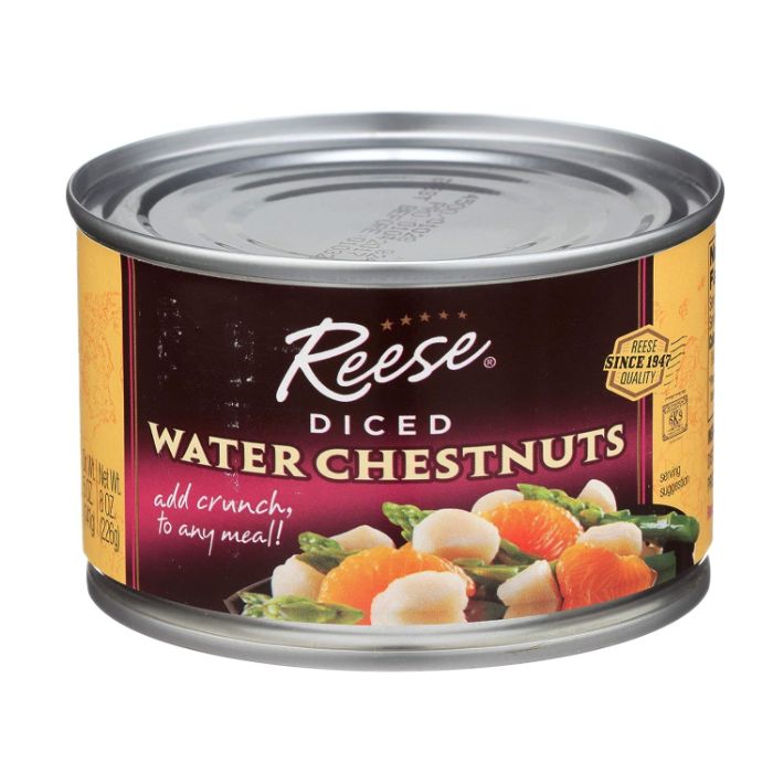 Reese Waterchestnut Diced 8 Oz - Pack Of 24