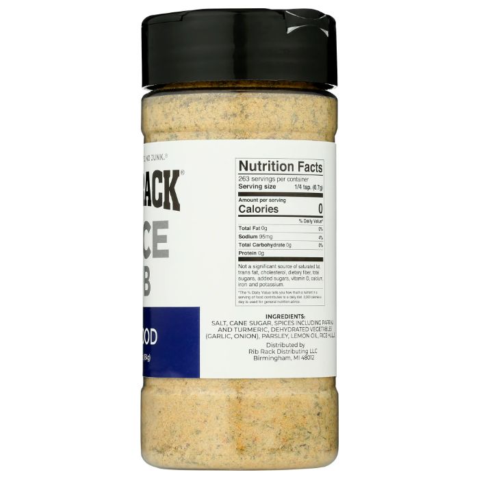 Rib Rack Rub Seafood Spice 6.5 Oz - Pack Of 6