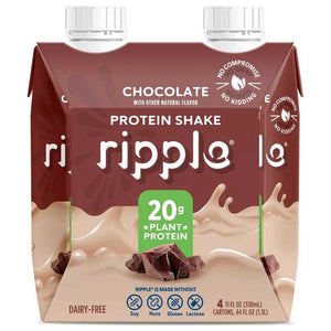 Ripple Plant Protein RTD 4Pk Chocolate 44 FO - Pack of 6