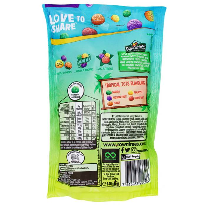 Rowntree’s - Tropical Tots Pouch, 4.9oz