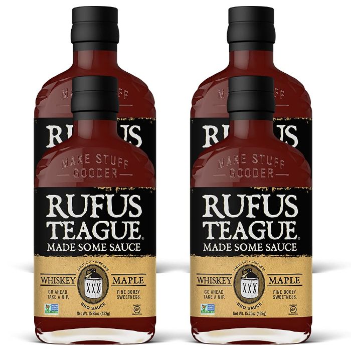 Rufus Teague Sauce Bbq Whiskey Maple 15.25 Oz - Pack Of 6