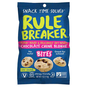 Rule Breaker Snacks - Blondie Bites Chocolate Chunk, 4oz | Pack of 6