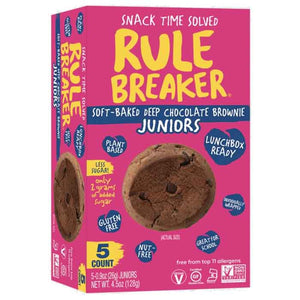 Rule Breaker Snacks - Cookies Chickpea Brownie, 4.5oz | Pack of 6
