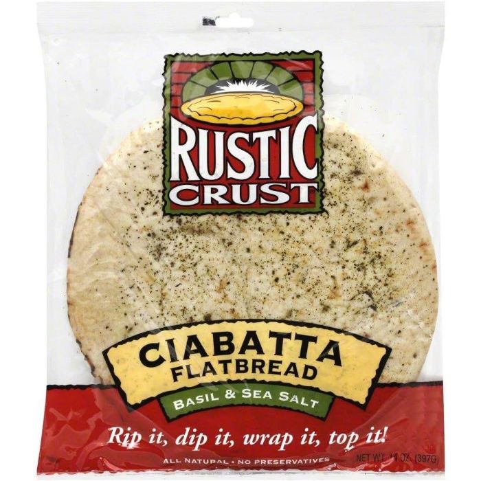 Rustic Crust Flatbread Ciabatta 14 Oz - Pack Of 6