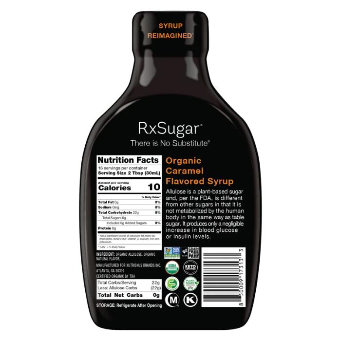 RxSugar - Syrup Caramel, 16fl