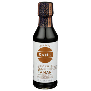 San J - Sauce Soy Tamari Gluten-Free Platinum Low Sodium 10 Oz - (Pack of 6)