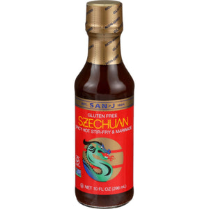 San J - Sauce Szechuan Hot & Spicy Gluten-Free 10 Oz - (Pack of 6)