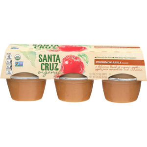 Santa Cruz Organic Applesauce 6PK Cinnamon 24 OZ - Pack of 1