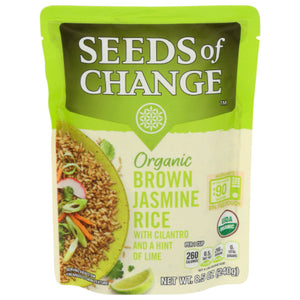 Seeds of Change Jasmine Brown Rice with Cilantro 8.5 oz - Pack of 12