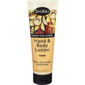 Shikai - Lotion, Hand & Body Vanilla, 8 Oz - Pack of 3