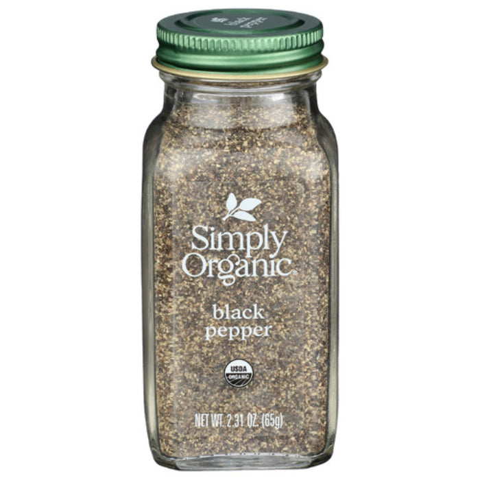 Simply Organic - Seasoning Pepper Black Medium Organic Bottle, 2.31 Oz - Pack of 1