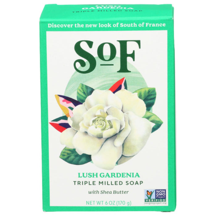 South Of France - Soap Bar Lush Gardenia, 6 Oz - Pack of 1