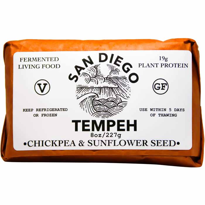 San Diego Tempeh - Chickpea & Sunflower Seed Tempeh, 8oz