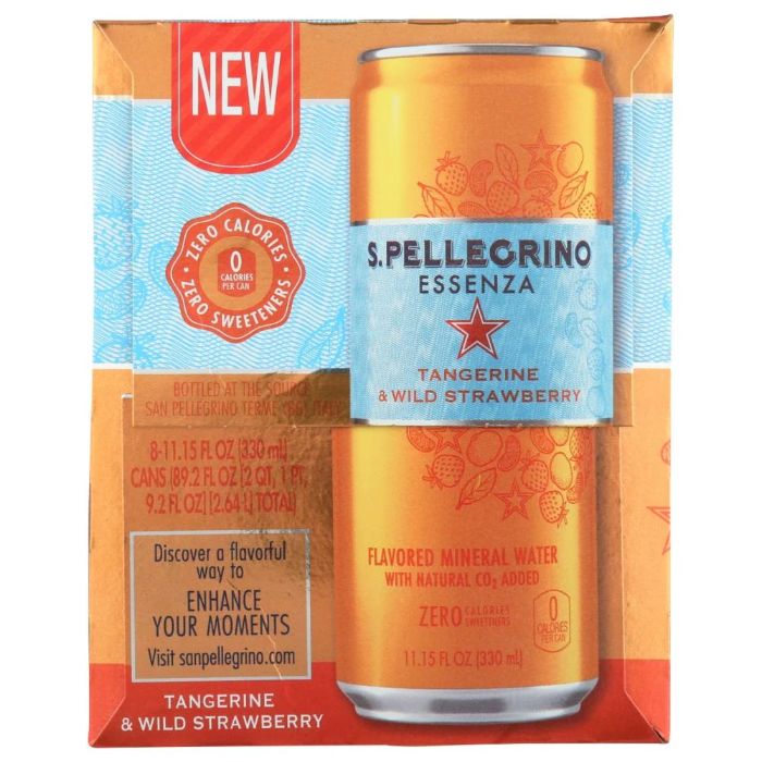 San Pellegrino Essenza Tangy Strawberry 8pk 89.26 Fo - Pack Of 3